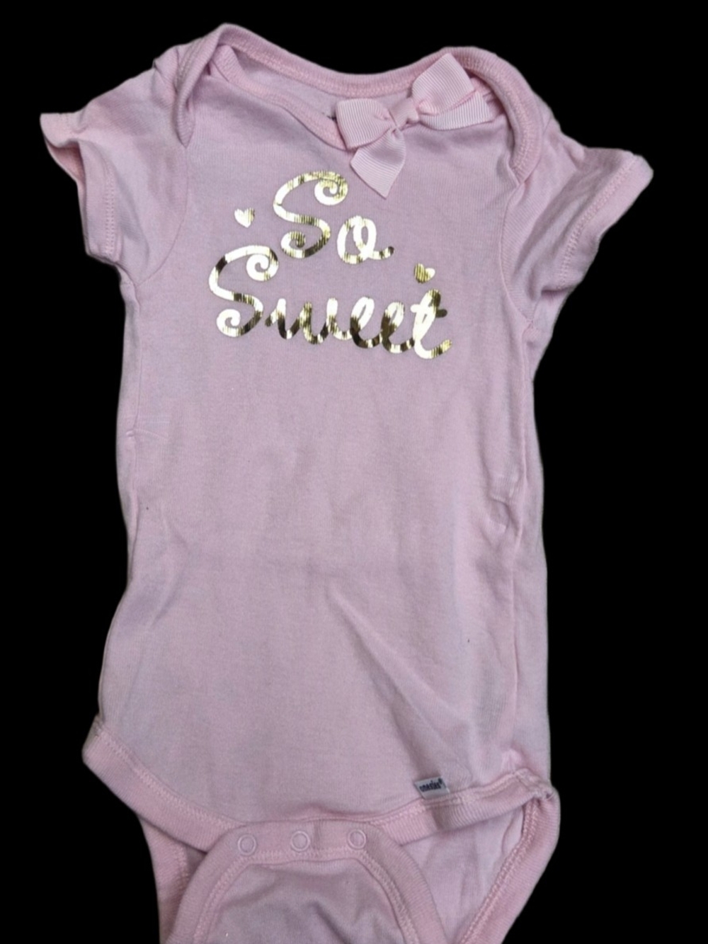 Gerber "So Sweet" Pink Baby Bodysuit 6-9 Months
